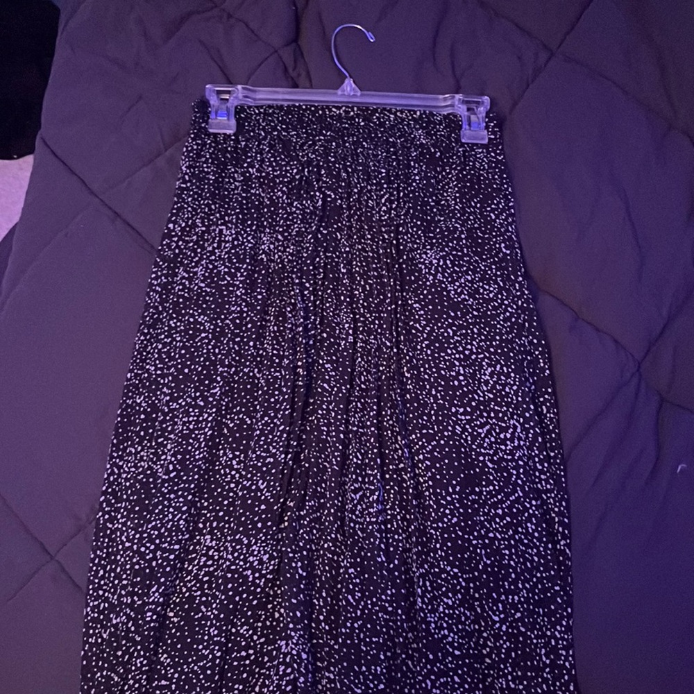 ankle length polka dot skirt